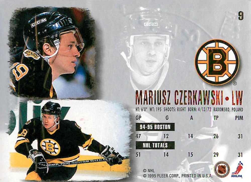 1995-96 Fleer Ultra - Mariusz Czerkawski - Gold Medallion #9