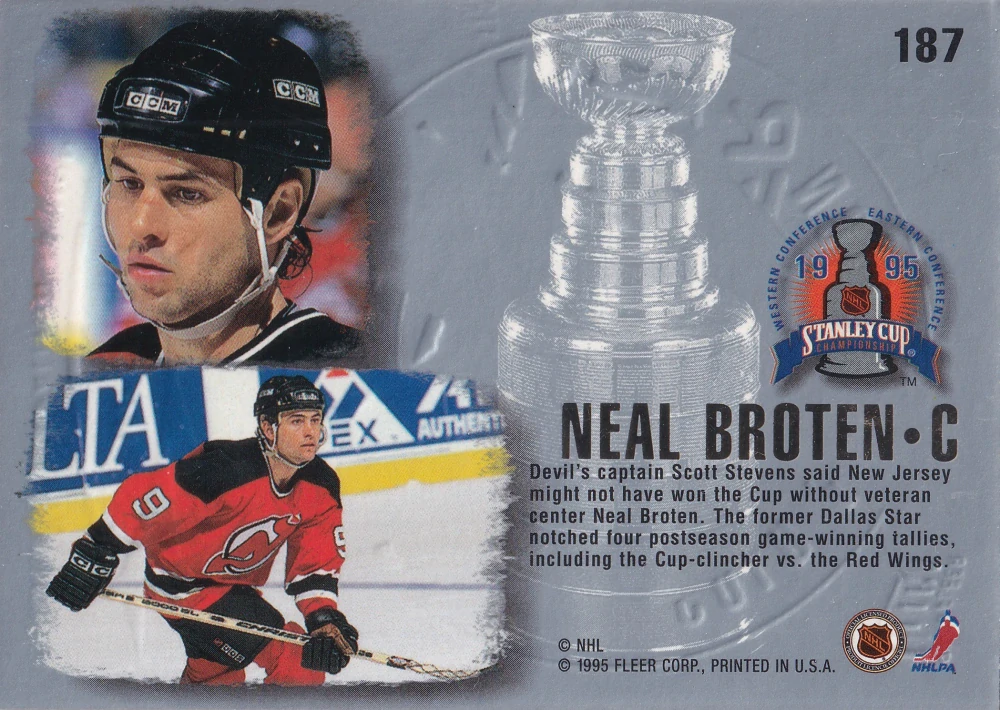 1995-96 Fleer Ultra - Neal Broten - Gold Medallion #187