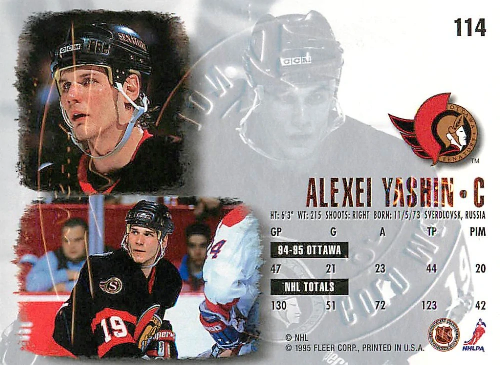 1995-96 Fleer Ultra - Alexei Yashin - Gold Medallion #114