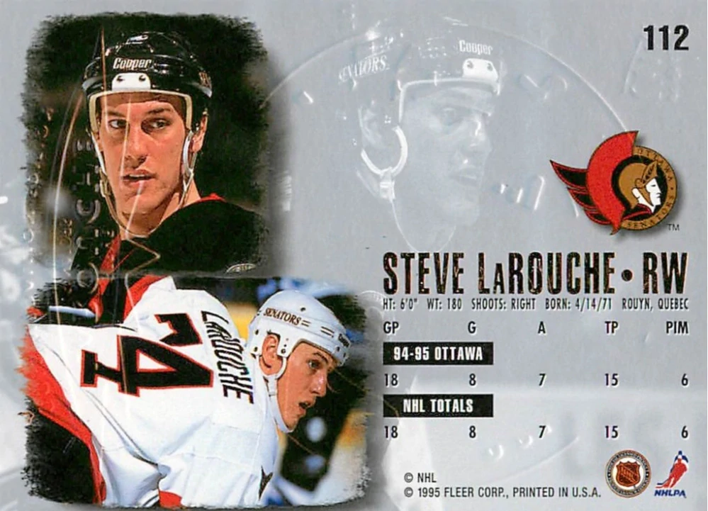 1995-96 Fleer Ultra - Steve LaRouche - Gold Medallion #112
