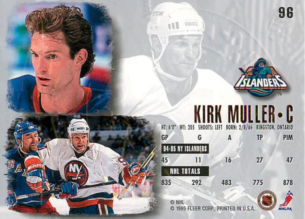 1995-96 Fleer Ultra - Kirk Muller - Gold Medallion #96