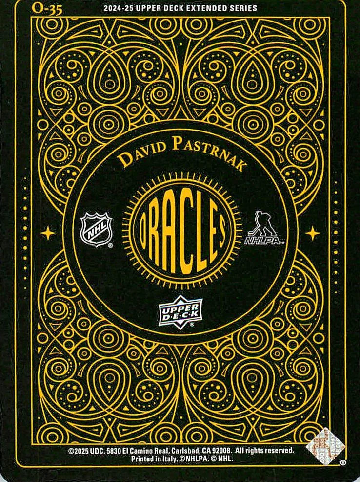 2024-25 UD Extended Series - David Pastrňák - Oracles #O-35