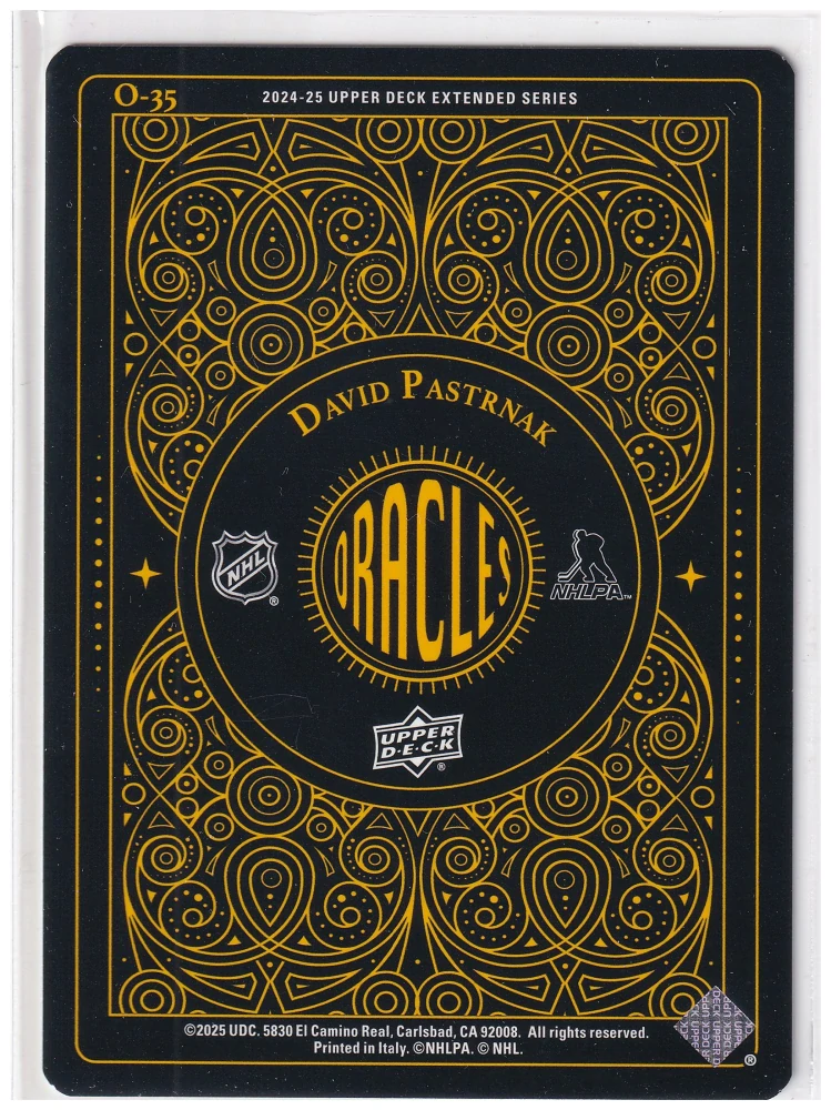 2024-25 UD Extended Series - David Pastrňák - Oracles #O-35