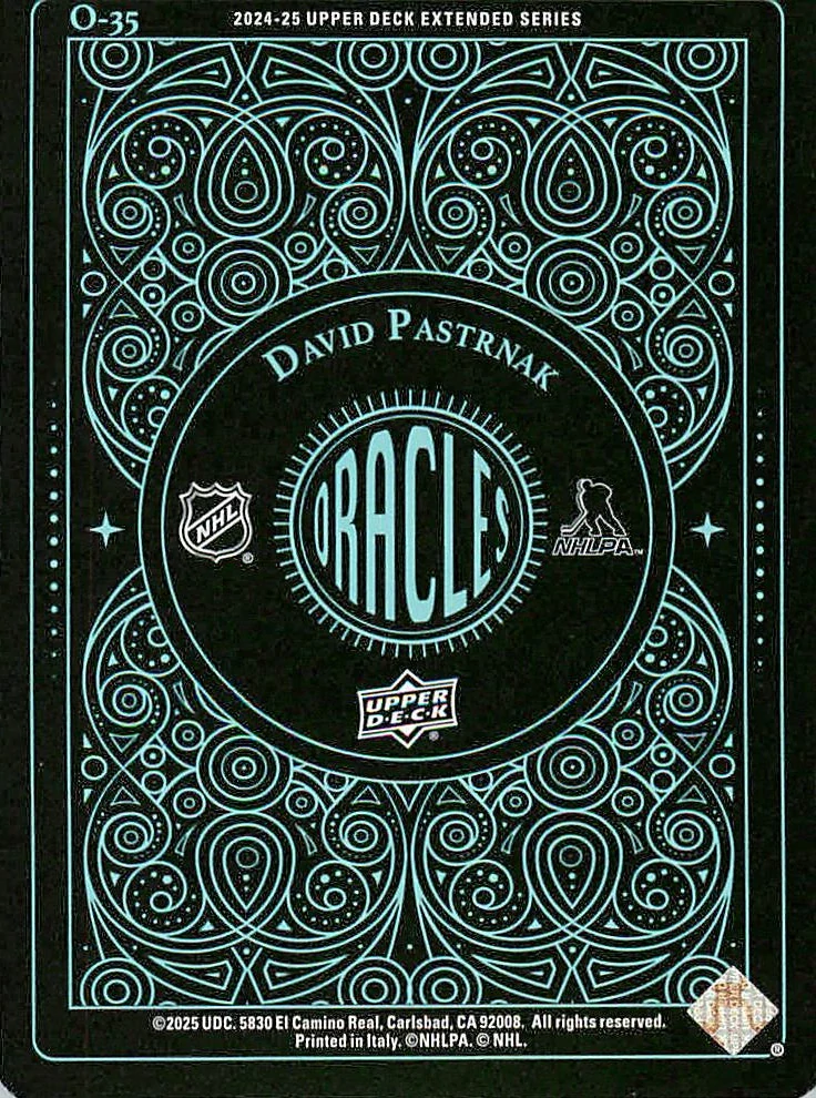 2024-25 UD Extended Series - David Pastrňák - Oracles-Rare #O-35