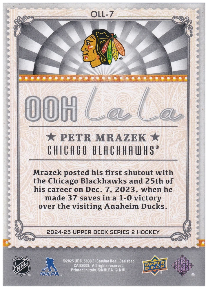2024-25 UD Series 2 - Petr Mrázek - Ooh La La #OLL-7
