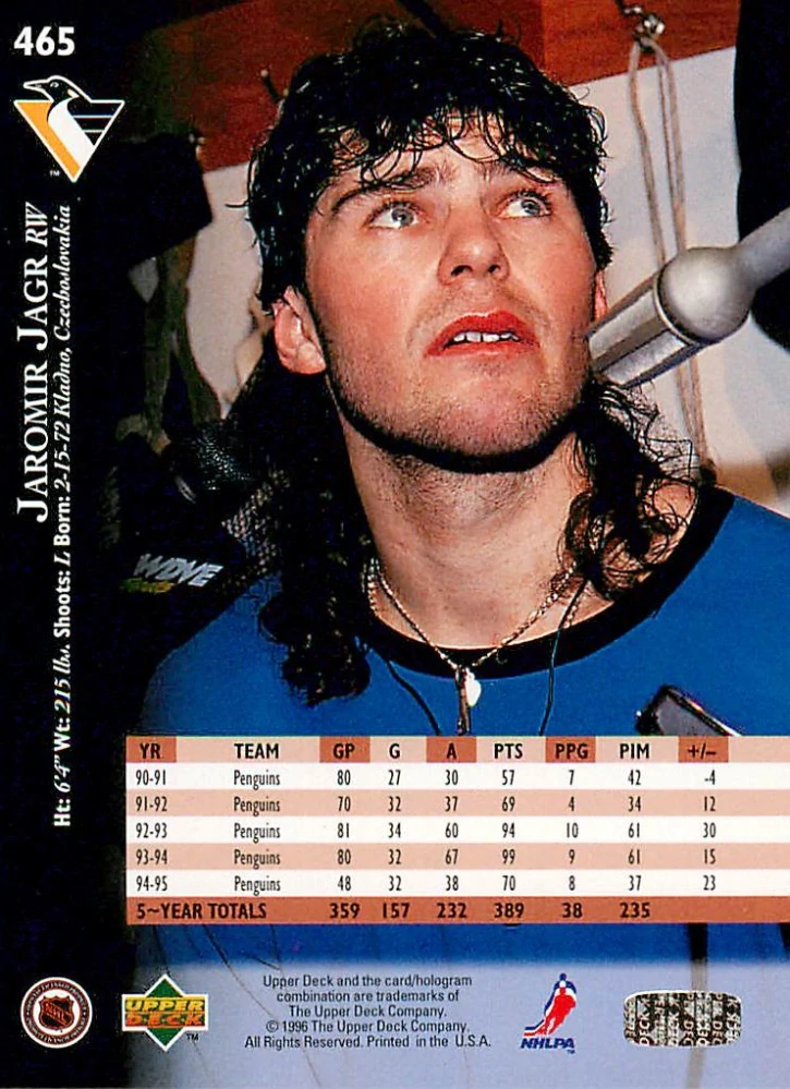 1995-96 UD Series 2 - Jaromír Jágr #465