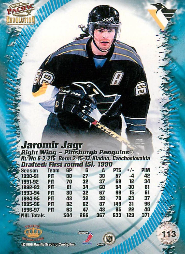 1997-98 Pacific Revolution - Jaromír Jágr #113
