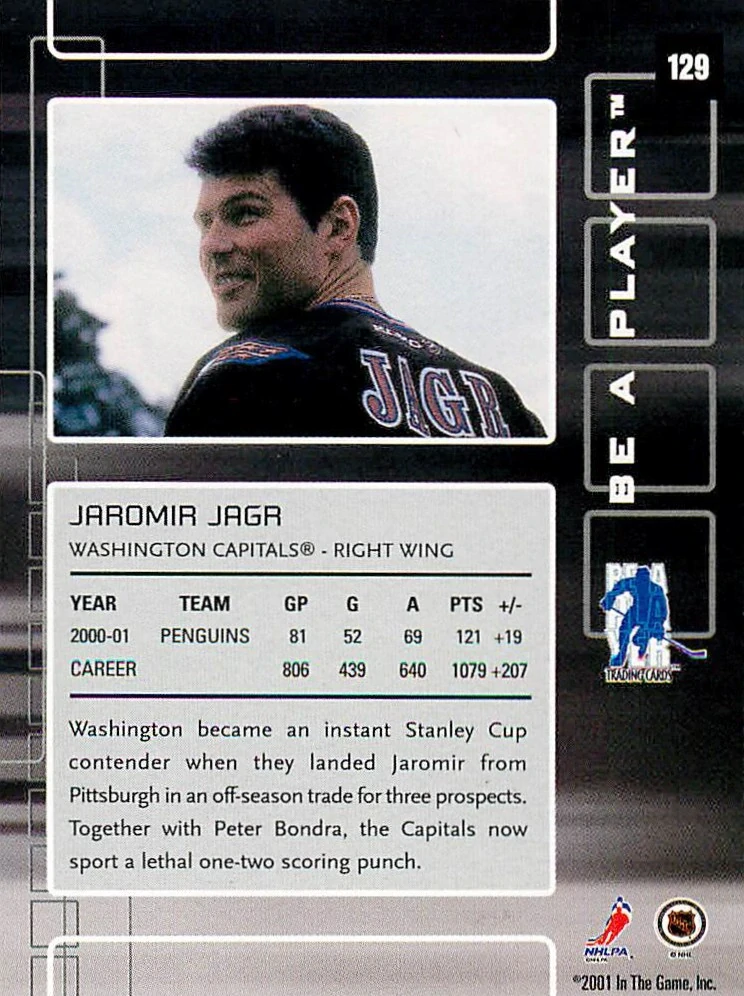 2001-02 ITG BaP Memorabilia - Jaromír Jágr #129