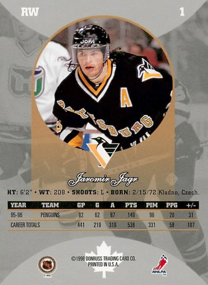 1996-97 Donruss Canadian Ice - Jaromír Jágr #1