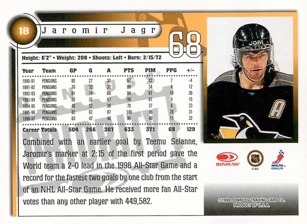 1997-98 Donruss Priority - Jaromír Jágr #18