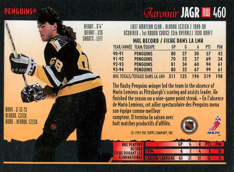 1994-95 O-Pee-Chee Premier - Jaromír Jágr #460