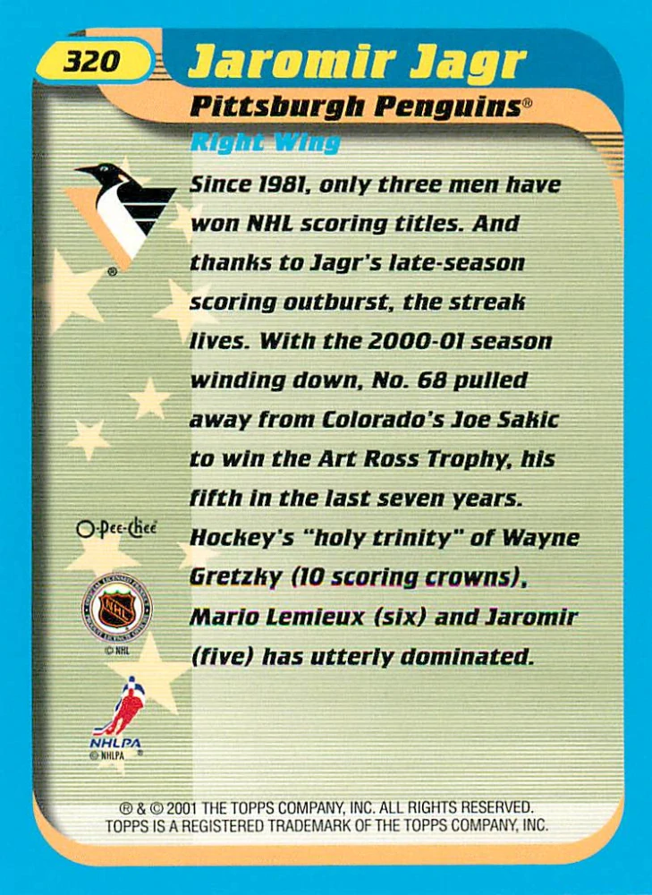 2001-02 O-Pee-Chee - Jaromír Jágr - All-Stars #320