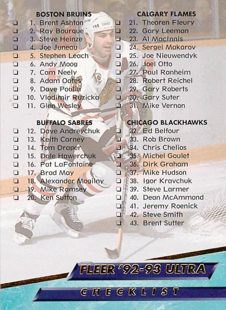1992-93 Fleer Ultra - Checklist #248