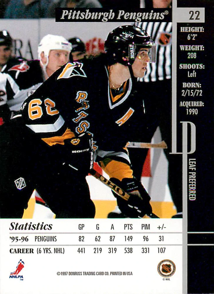 1996-97 Leaf Preferred - Jaromír Jágr #22