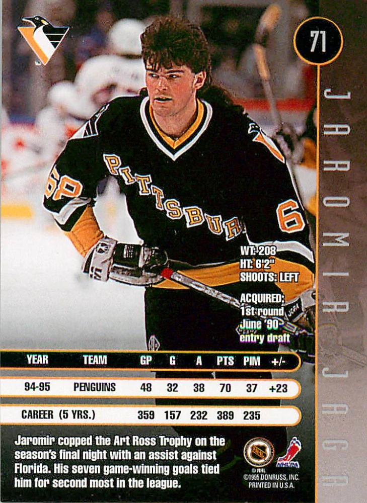 1995-96 Leaf - Jaromír Jágr #71