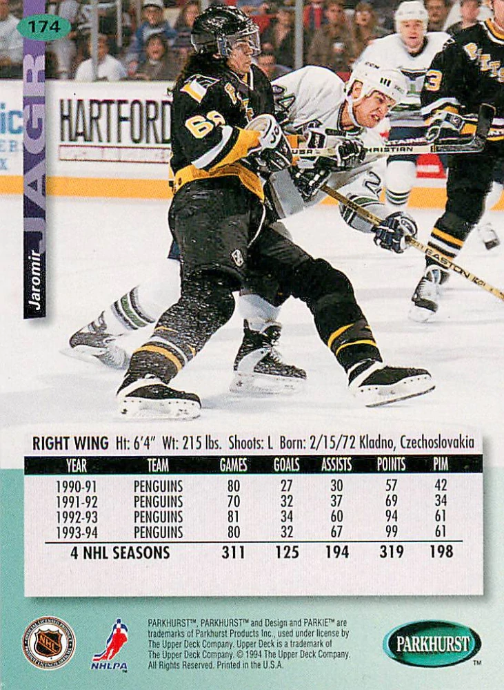 1994-95 Parkhurst - Jaromír Jágr #174