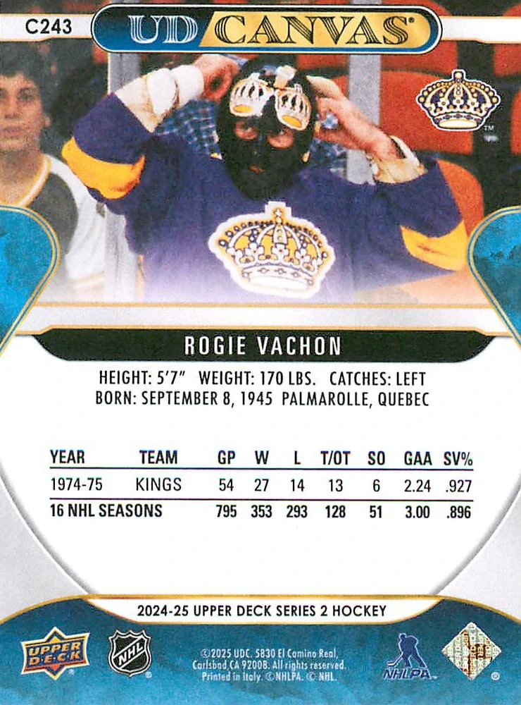 2024-25 UD Series 2 - Rogie Vachon - Canvas Retired #C243