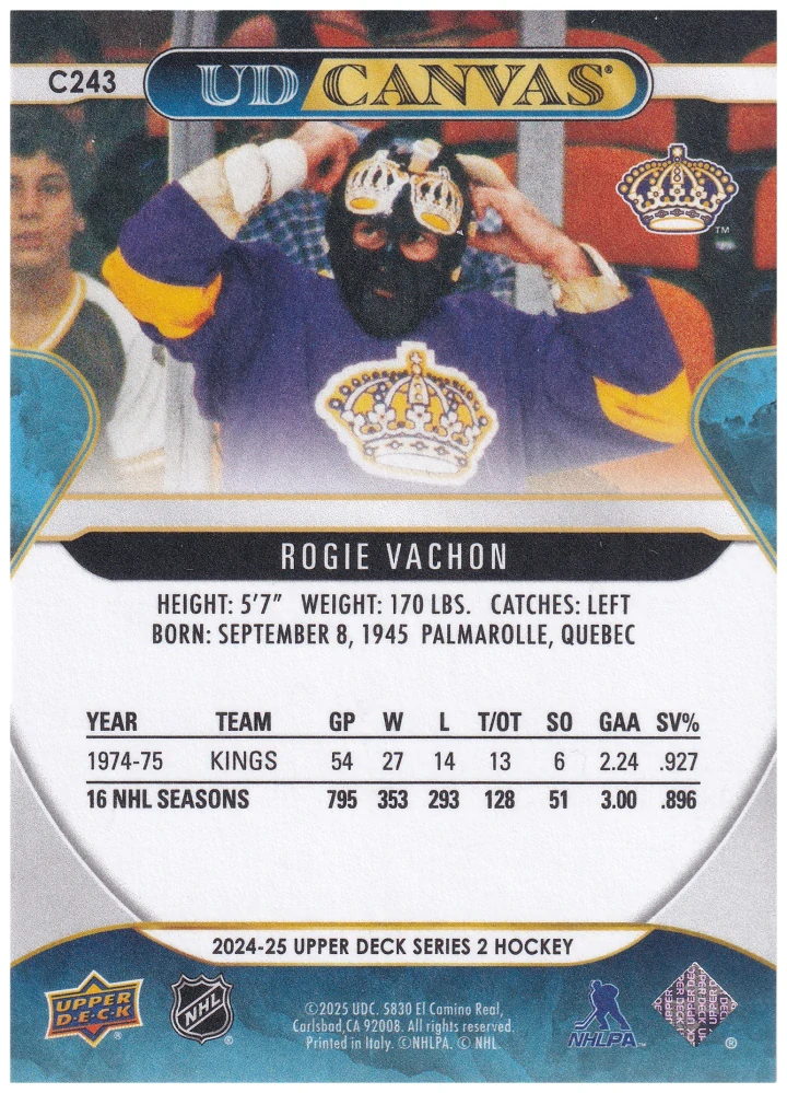 2024-25 UD Series 2 - Rogie Vachon - Canvas Retired #C243