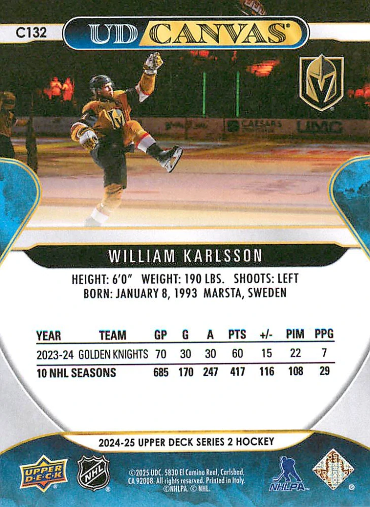 2024-25 UD Series 2 - William Karlsson - Canvas #C132