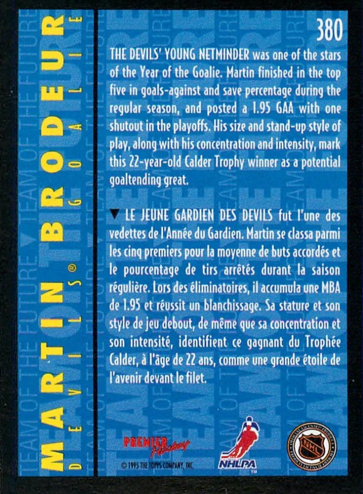 1994-95 O-Pee-Chee Premier - Martin Brodeur - Team Of The Future #380
