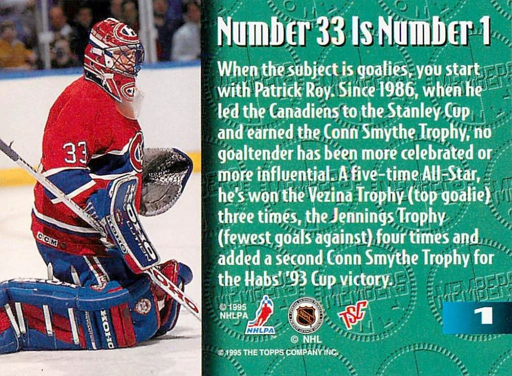 1995-96 Topps Stadium Club Members Only - Patrick Roy (Box Set) #1
