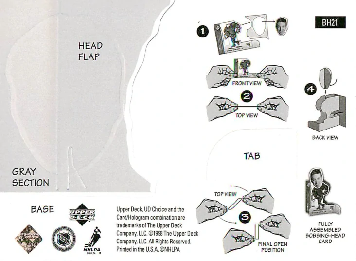 1998-99 UD Choice - Patrick Roy - Mini Bobbing Heads #BH21