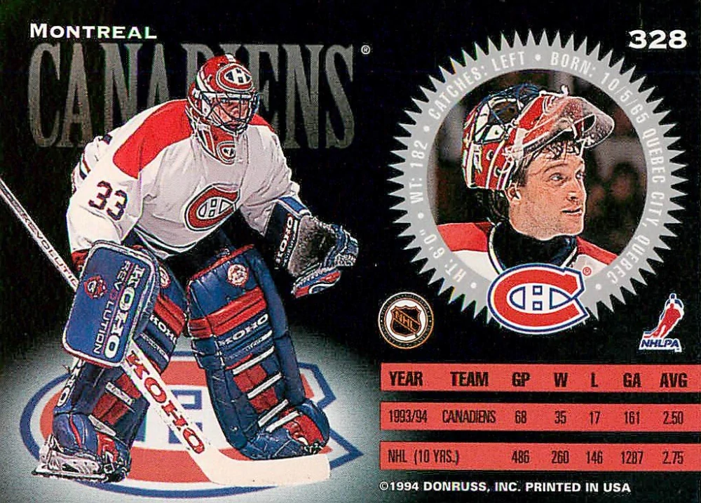 1994-95 Donruss - Patrick Roy #328