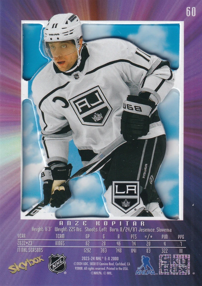 2023-24 UD Skybox E-X 2000 - Anze Kopitar #60
