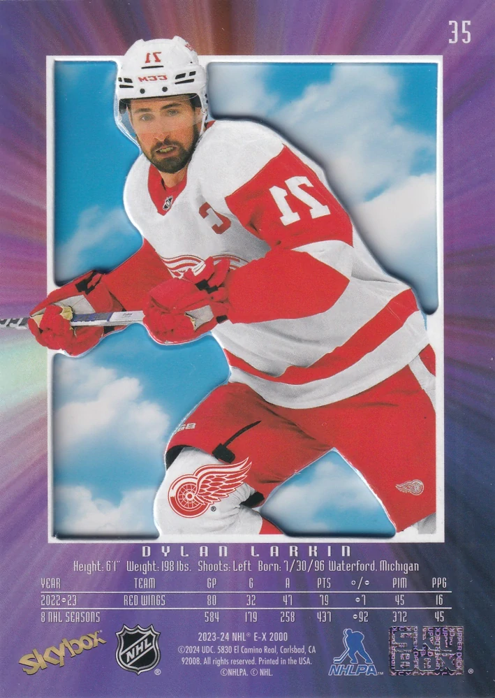 2023-24 UD Skybox E-X 2000 - Dylan Larkin #35