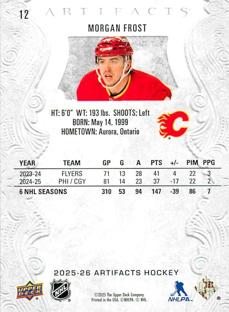 2025-26 UD Artifacts - Morgan Frost #12