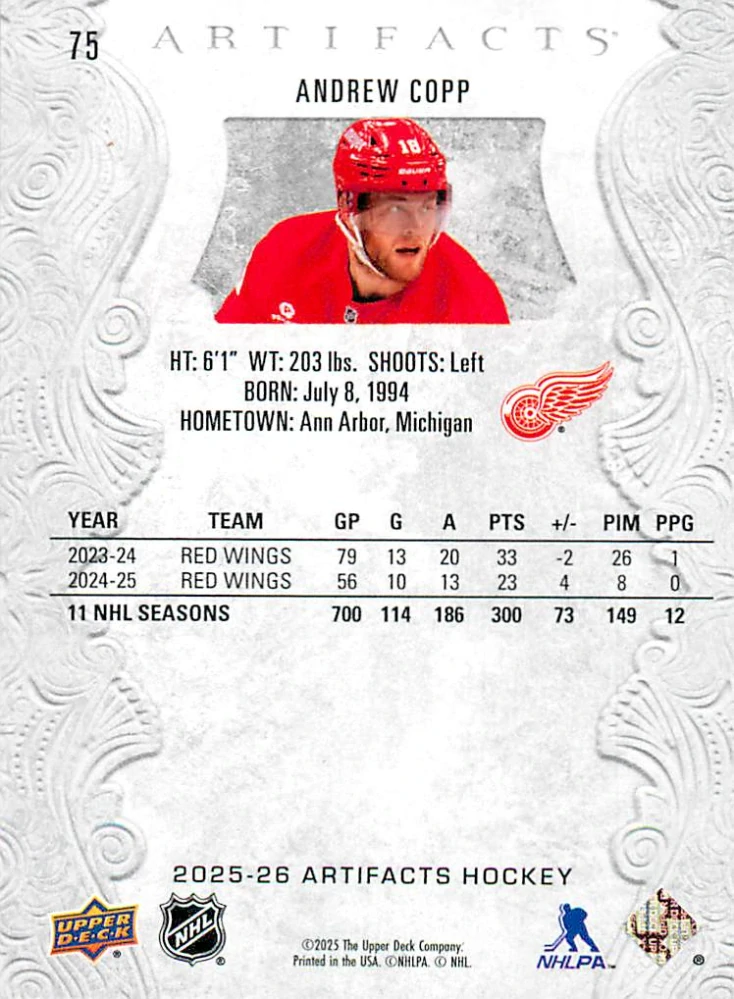 2025-26 UD Artifacts - Andrew Copp #75