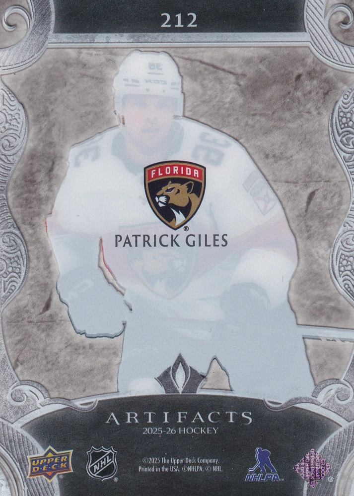 2025-26 UD Artifacts - Patrick Giles - 2024-25 Update – Clear Cut Rookies #212