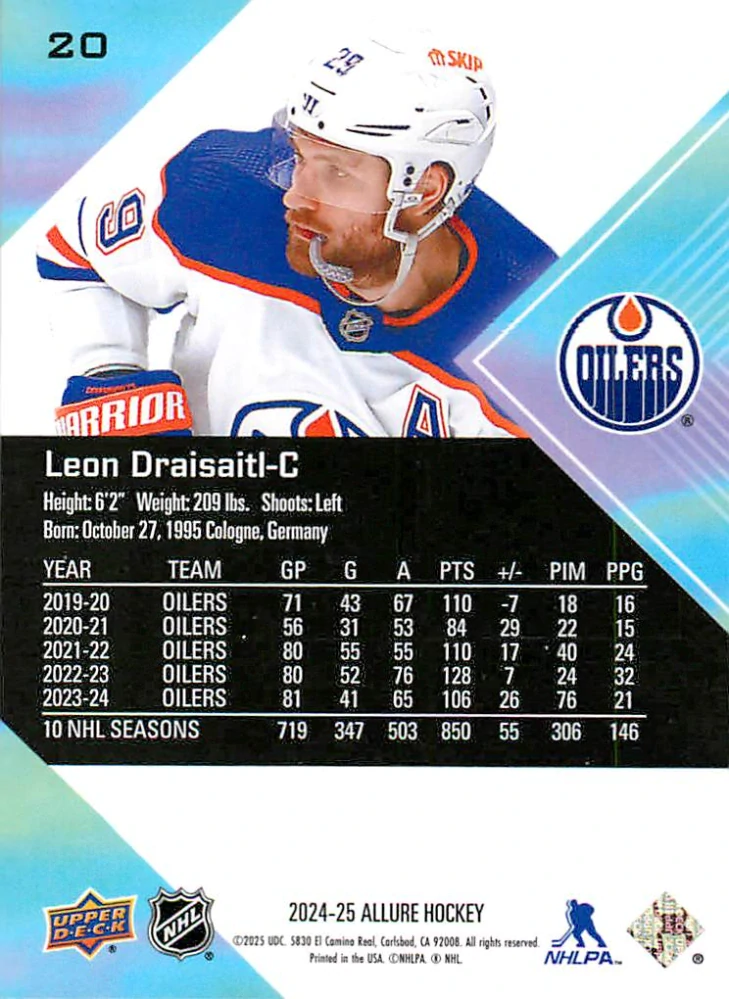 2024-25 UD Allure - Leon Draisaitl #20