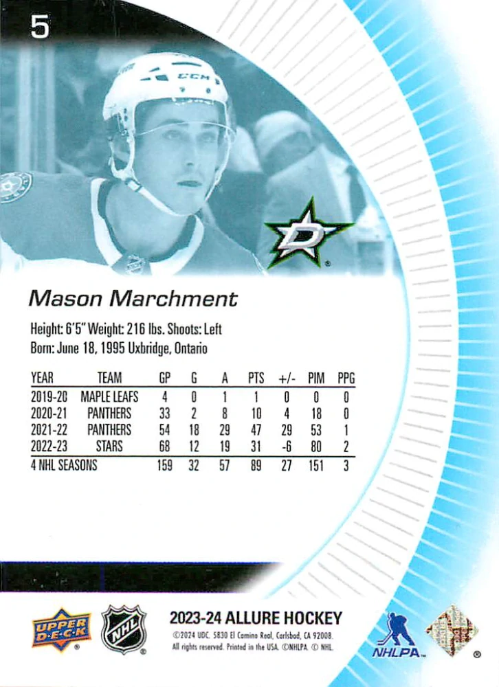 2023-24 UD Allure - Mason Marchment #5