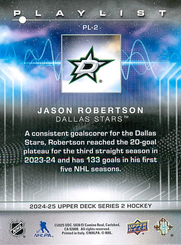 2024-25 UD Series 2 - Jason Robertson - Playlist #PL-2