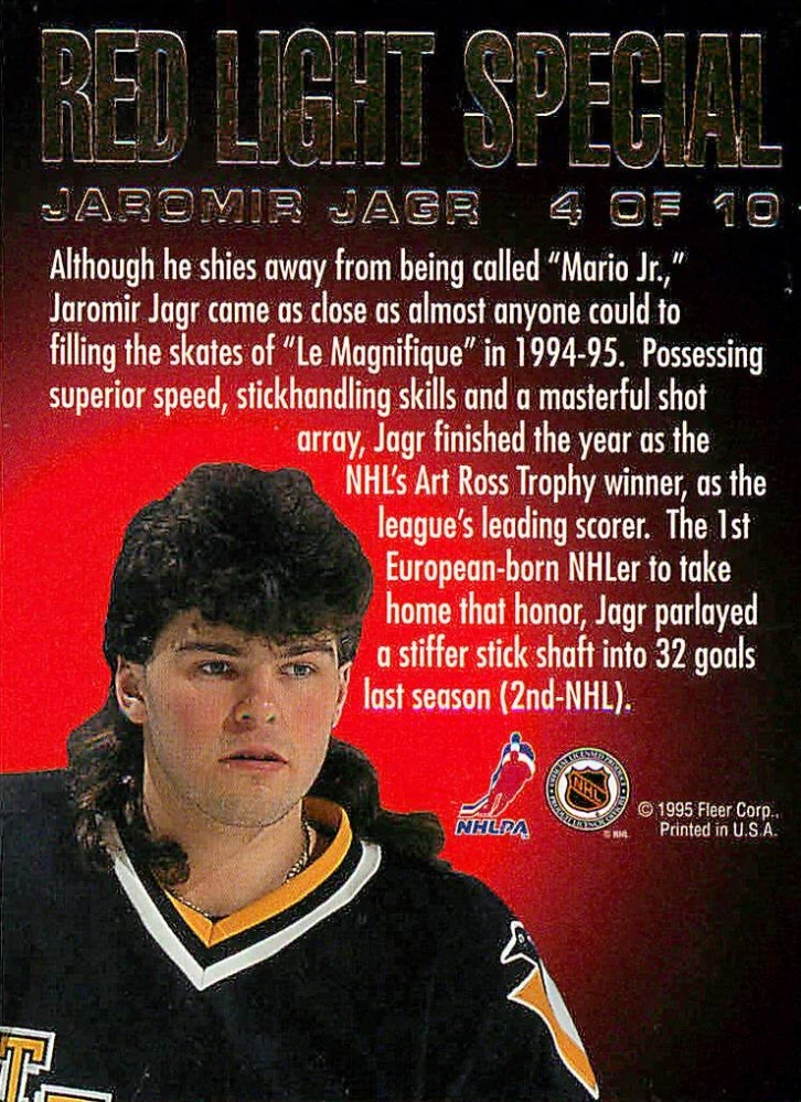 1995-96 Fleer Ultra - Jaromír Jágr - Red Light Special #4