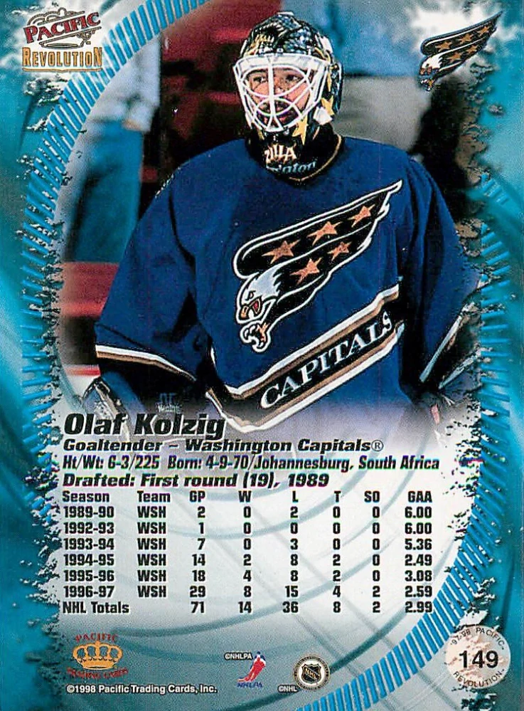 1997-98 Pacific Revolution - Olaf Kolzig #149
