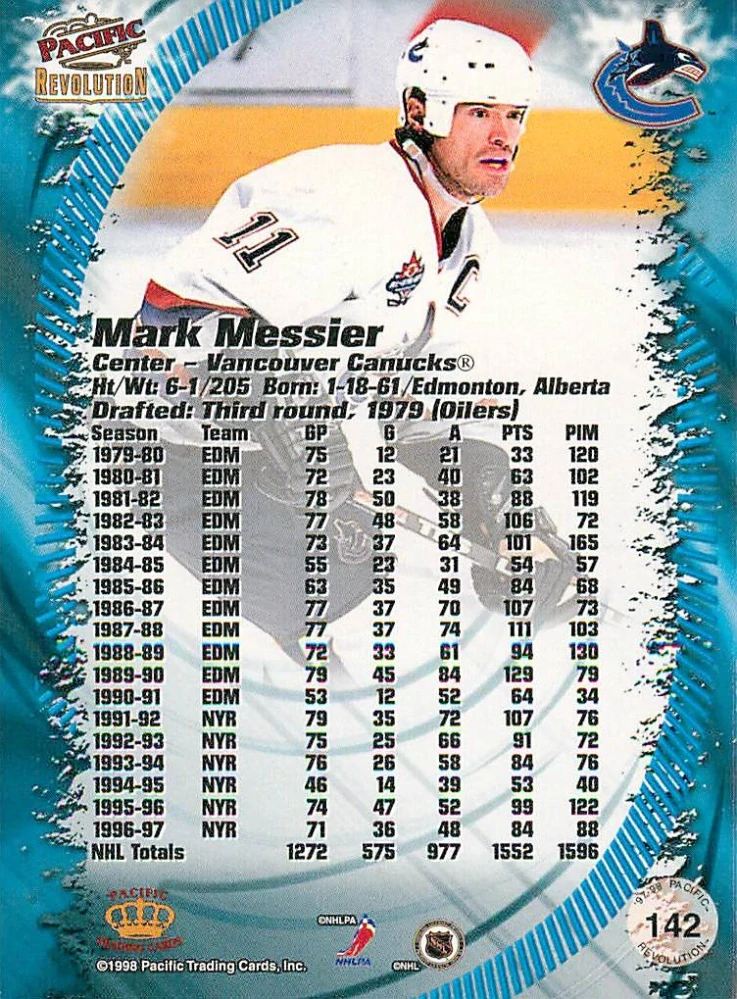 1997-98 Pacific Revolution - Mark Messier #142