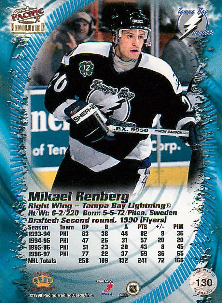 1997-98 Pacific Revolution - Mikael Renberg #130