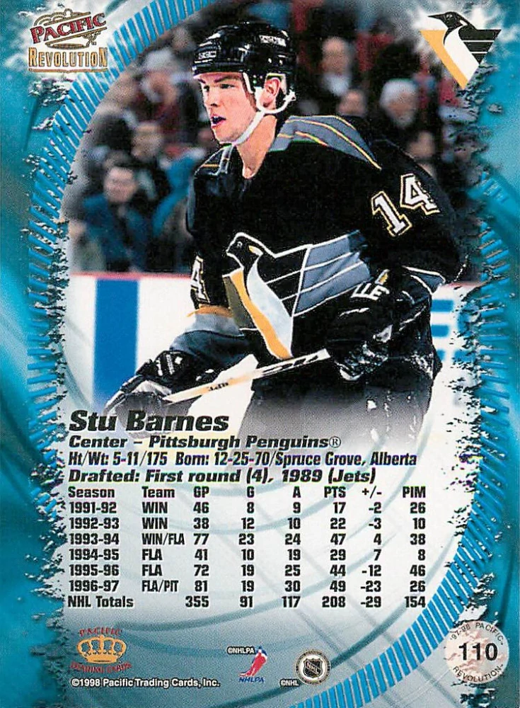 1997-98 Pacific Revolution - Stu Barnes #110