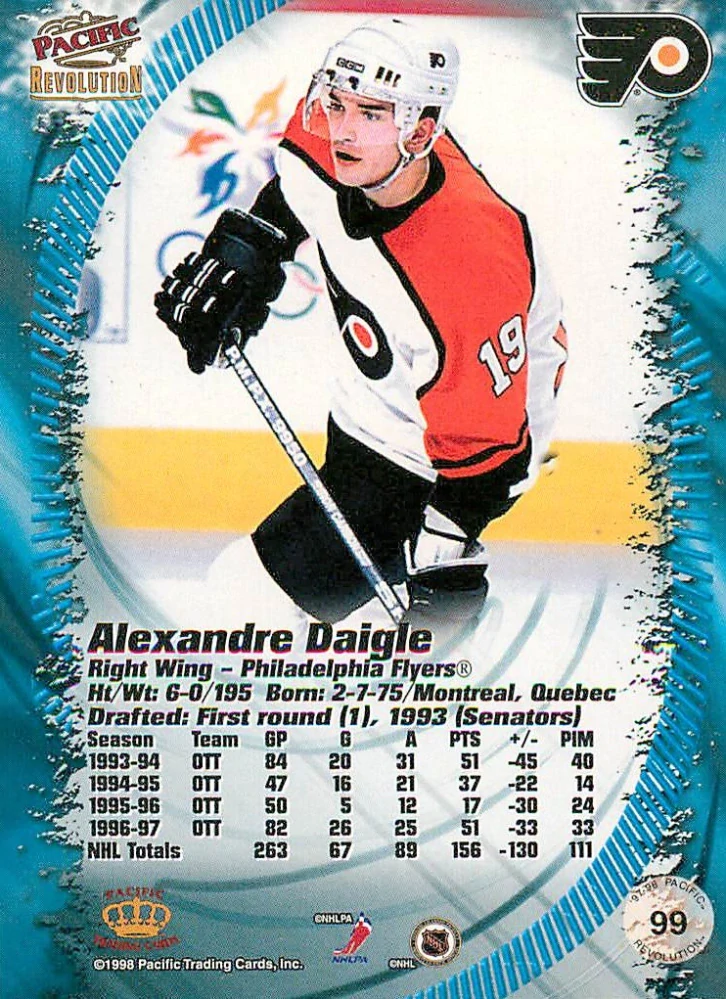 1997-98 Pacific Revolution - Alexandre Daigle #99