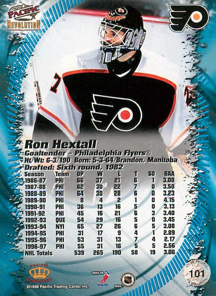 1997-98 Pacific Revolution - Ron Hextall #101