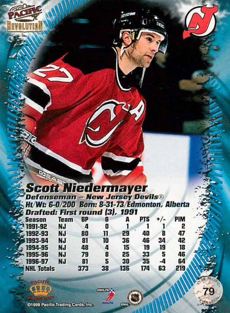 1997-98 Pacific Revolution - Scott Niedermayer #79