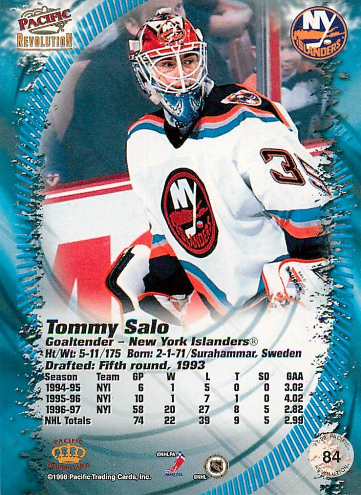 1997-98 Pacific Revolution - Tommy Salo #84