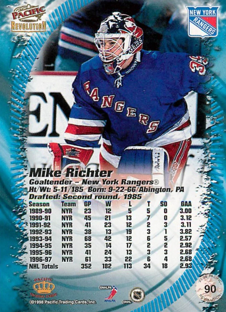 1997-98 Pacific Revolution - Mike Richter #90