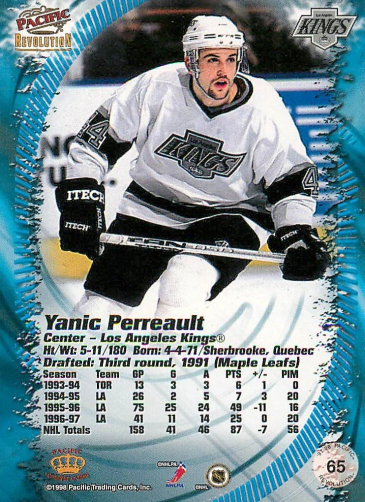 1997-98 Pacific Revolution - Yanic Perreault #65
