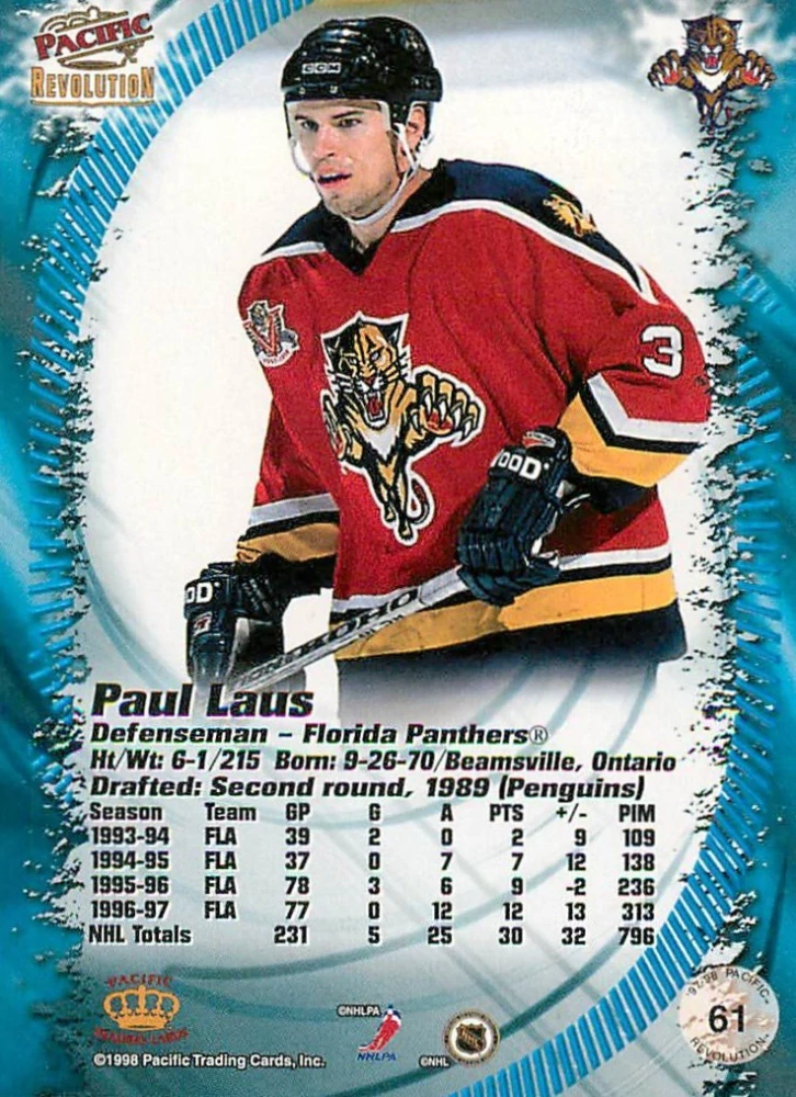 1997-98 Pacific Revolution - Paul Laus #61