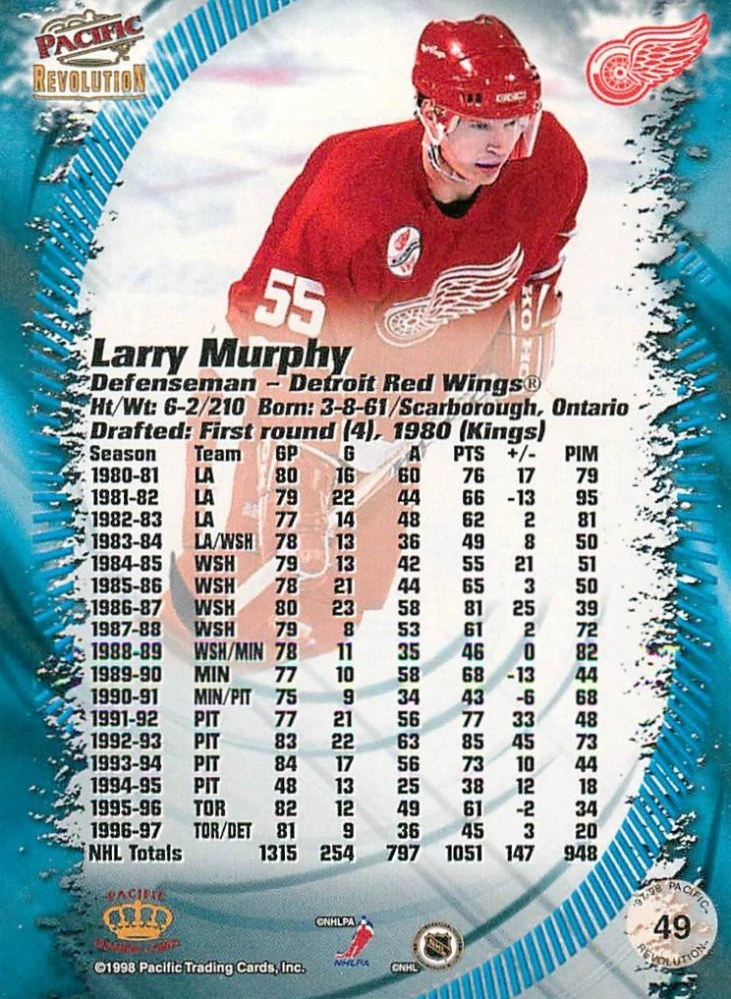 1997-98 Pacific Revolution - Larry Murphy #49
