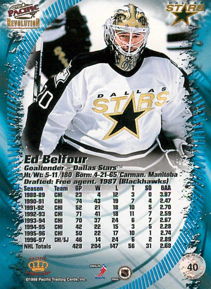 1997-98 Pacific Revolution - Ed Belfour #40