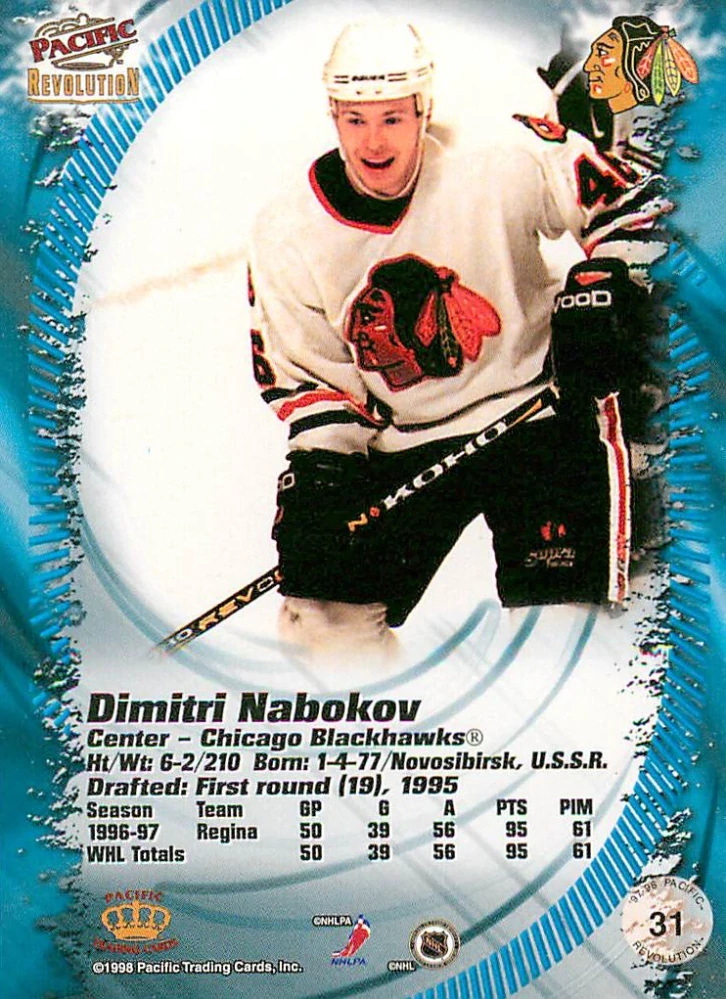 1997-98 Pacific Revolution - Dimitri Nabokov #31